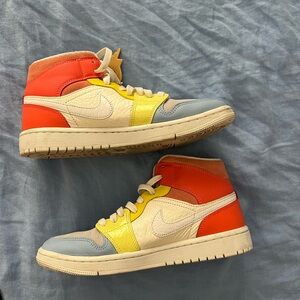 Nike Air Jordan 1 Mids Colorful Suede Colorway S 7.5